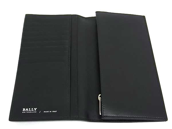 ■新品同様■ BALLY バリー レザー 二つ折り 長財布 ウォレット 札入れ 小銭入れ カード入れ メンズ ブラック系 BN5385_3