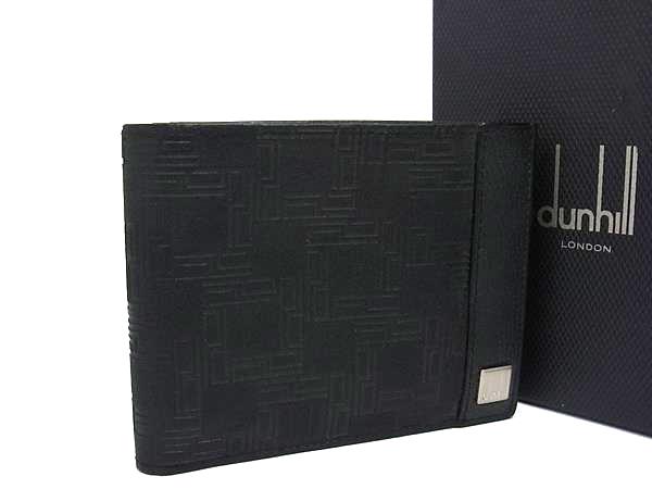 ■新品■未使用■ dunhill ダンヒル ディーエイト PVC 二つ折り 財布 ウォレット メンズ ブラック系 BN5899
