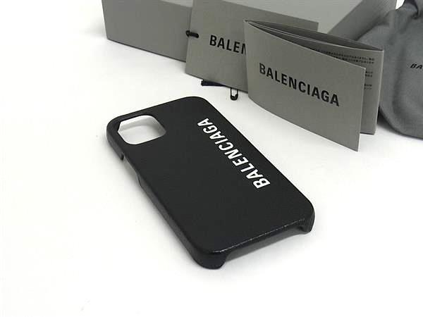■新品■未使用■ BALENCIAGA バレンシアガ iPhone12 mini 対応 アイフォンケース スマホケース メンズ レディース ブラック系 BN8906