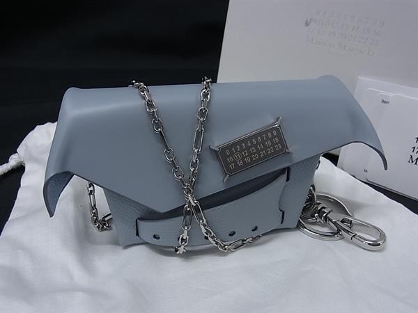 ■新品同様■ Maison Margiela メゾン マルジェラ SA2VL0010 スナッチト スモール レザー チェーン コインケース マルチポーチ BN9520