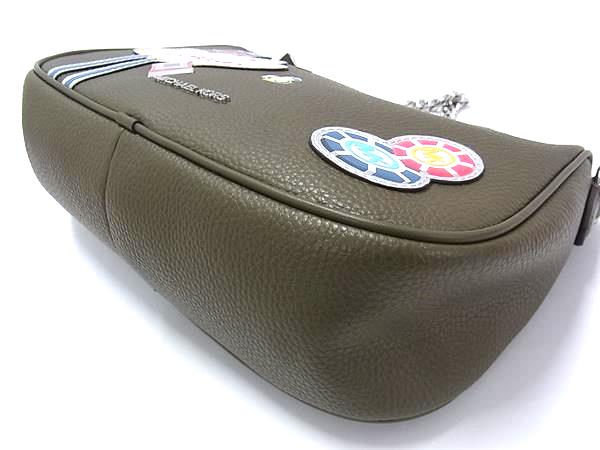 ■新品■未使用■ MICHAEL KORS マイケルコース CARMELA レザー 2WAY ハンドバッグ ショルダー 肩掛け 斜め掛け カーキ系 BN9543_3