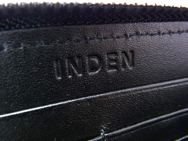 ■極美品■ INDEN-YA 印傳屋 インデンヤ 鹿革 漆塗り ラウンドファスナー 長財布 ウォレット レディース ブラック系 BP1130_4
