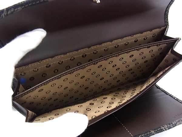 ■新品同様■ INDEN-YA 印傳屋 インデンヤ アデヤ 鹿革 漆塗り 花柄 三つ折り 長財布 ウォレット  レディース ブラック系 BP1132_4