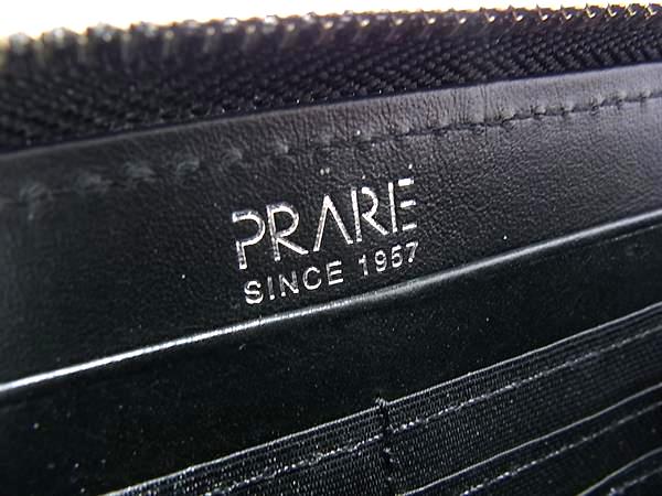 □新品□未使用□ PRARE プレリー クロコダイル型押しレザー ラウンド