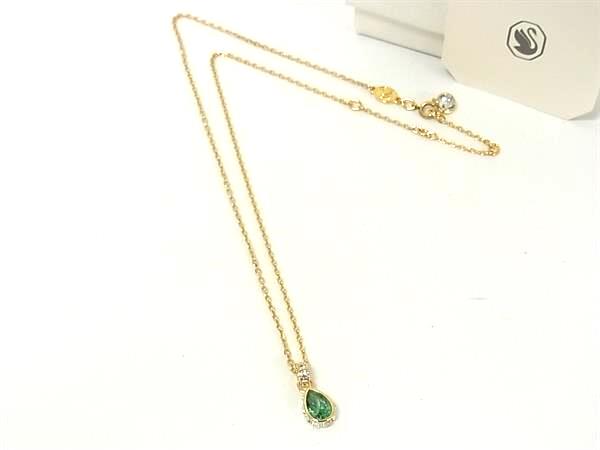 ■新品■未使用■ SWAROVSKI スワロフスキー ラインストーン ネックレス ペンダント アクセサリー ゴールド系 BP2391