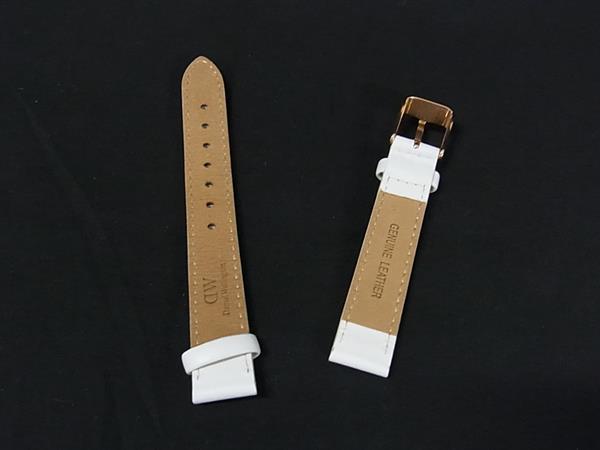 ■新品同様■ Daniel Wellington ダニエル ウェリントン レザー 時計ベルト ウォッチベルト ウォッチバンド ホワイト系 BP3321