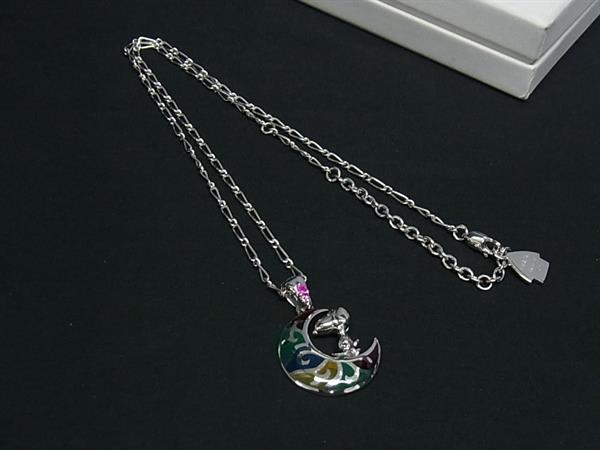 ■極美品■ SAINTS セインツ ピーナッツコラボ スヌーピー SV925 ネックレス アクセサリー シルバー系×マルチカラー BP4384