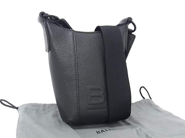 ■新品■未使用■ BALENCIAGA バレンシアガ 644722 アワーグラス レザー クロスボディ ショルダーバッグ ブラック系 BP4488