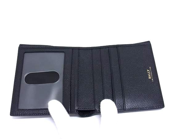 ■新品■未使用■ BALLY バリー レザー 二つ折り 財布 ウォレット 札入れ カード入れ 定期入れ メンズ ブラック系 BP5087_2