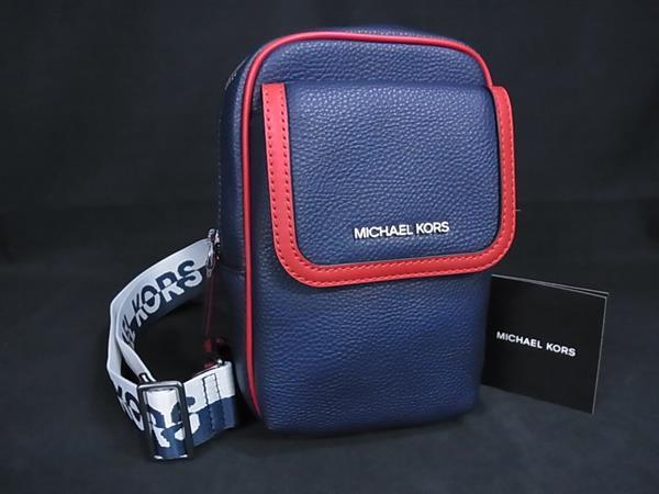 ■新品■未使用■ MICHAEL KORS マイケルコース 37R5LCOY1U COOPER レザー クロスボディ ボディバッグ メンズ ネイビー系 BP6392