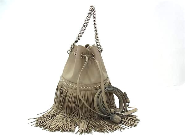 ■新品■未使用■ J＆M DAVIDSON ジェイアンドエムデヴィッドソン カーニバル レザー 巾着型 2WAY ショルダー グレージュ系 BP6420