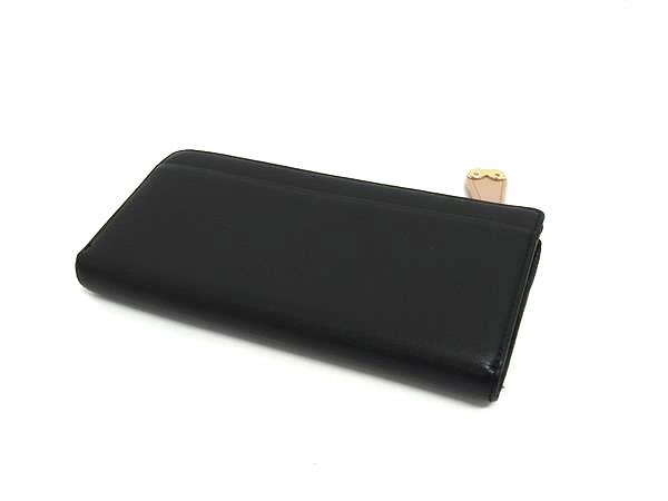 ■極美品■ Paul Smith 極点スミス なめし革 ハート形 L字ジッパー 長紙入れ ウォレット 御釣り入れ 紙入れ 黒いこと系 BP6563
