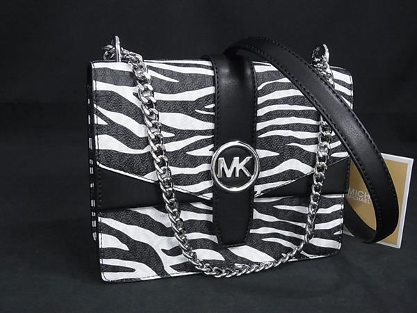 □新品□未使用□ MICHAEL KORS マイケルコース MK柄 PVC ゼブラ柄 