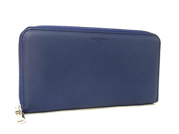 ■新品同様■ PELLE MORBIDA ペッレ モルビダ レザー ラウンドファスナー 長財布 ウォレット 小銭入れ 札入れ ブルー系 BP8700
