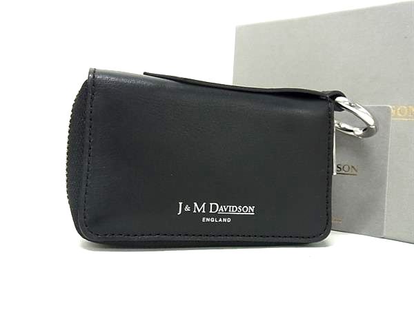 ■新品同様■ J＆M DAVIDSON ジェイアンドエムデヴィッドソン レザー キーケース 鍵入れ  メンズ ブラック系 BQ0693