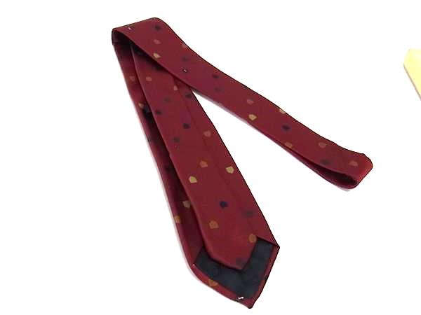 ■新品同様■ dunhill ダンヒル シルク100% 総柄 ネクタイ ビジネス 紳士 メンズ ボルドー系 BQ1669_1
