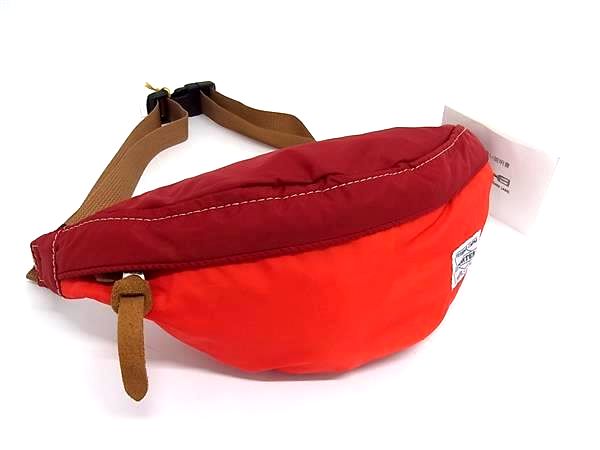 ■新品■未使用■ PORTER ポーター 吉田カバン ナイロン ボディバッグ ウエストバッグ ウエストポーチ レッド系 BQ1671