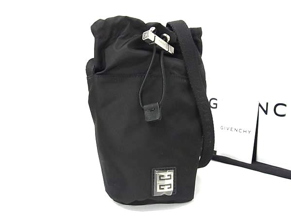■新品■未使用■ GIVENCHY ジバンシィ BK60B9K17N ナイロン 巾着型 クロスボディ ショルダーバッグ 斜め掛け ブラック系 BQ3571
