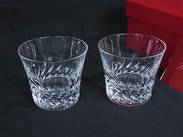 ■新品同様■ Baccarat バカラ グローリア クリスタルガラス グラス タンブラー 食器 テーブルウェア ペア 2客セット クリア BR0602