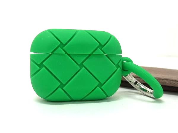 ■新品同様■ BOTTEGA VENETA ボッテガヴェネタ イントレチャート シリコン AirPods Proケース イヤホンケース グリーン系 BR1264