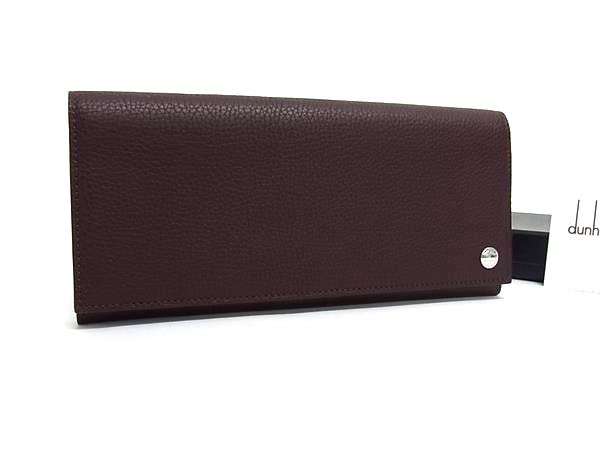 ■新品■未使用■ dunhill ダンヒル レザー 二つ折り 長財布 ウォレット 小銭入れ 札入れ メンズ ブラウン系 BR1533