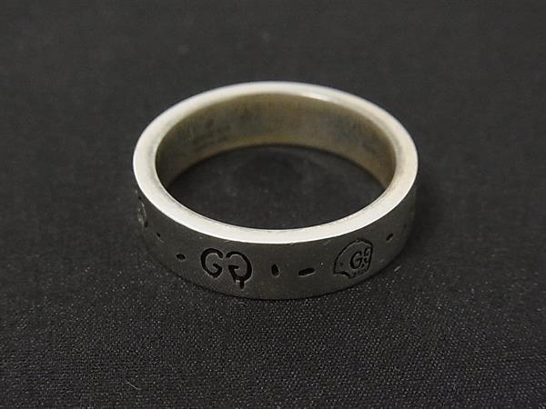 ■新品■未使用■ GUCCI グッチ ゴースト エングレービング SV925 リング 指輪 アクセサリー 表記サイズ 24 シルバー系 BR3278
