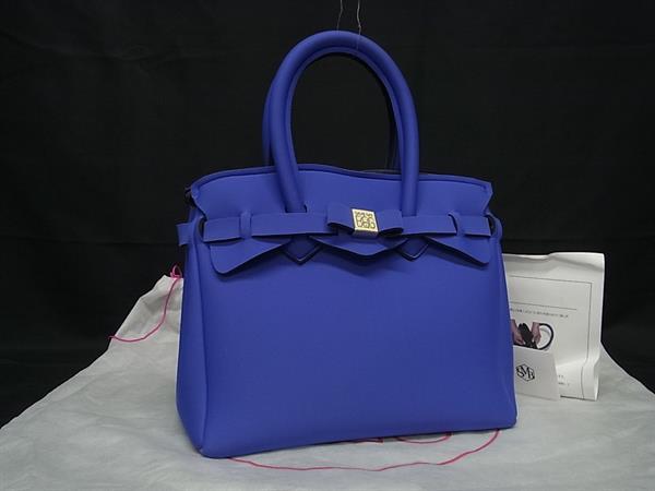 ■新品■未使用■ SAVE MY BAG セーブマイバッグ ミス プラス ライクラ ナイロン ハンドバッグ トートバッグ パープル系 BS1442
