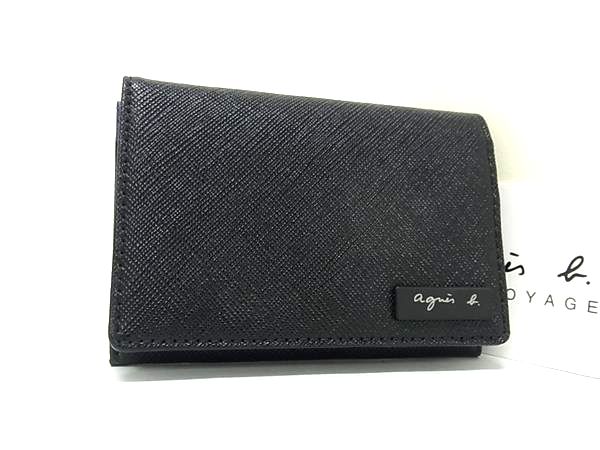■新品■未使用■ agnes b. アニエスベー レザー カードケース カード入れ 名刺入れ レディース ブラック系 BS1866