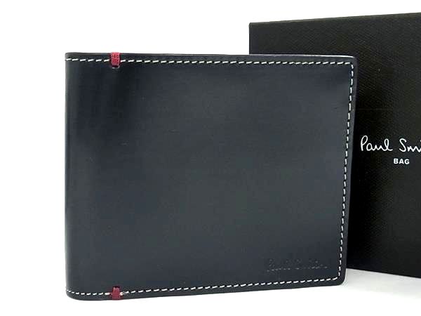 ■新品■未当てはめる■ Paul Smith 極点スミス なめし革 二つ折り 紙入れ ウォレット 御釣り入れ 紙入れ 歌留多入れ メンズ 米国海軍系 BS5593