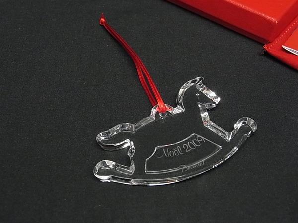 ■新品■未使用■ Baccarat バカラ ノエル 2009 クリスタルガラス ロッキングホース オーナメント チャーム クリア BT3083