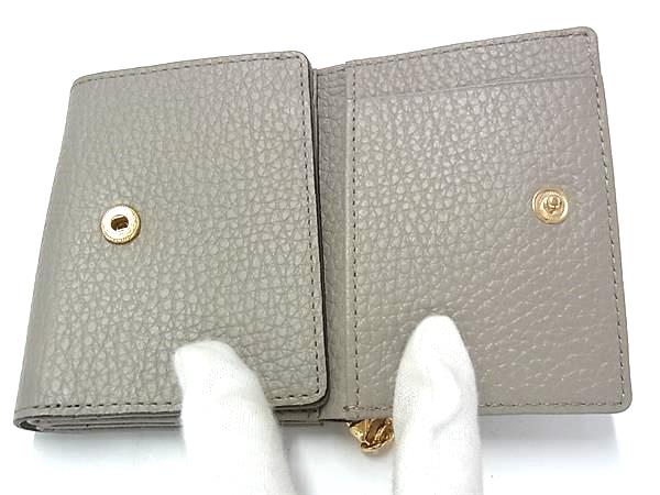 ■新品■未使用■ ATAO アタオ ワルツ ケリー レザー 三つ折り 財布 ウォレット 札入れ 小銭入れ カード入れ グレージュ系 BT4060_2