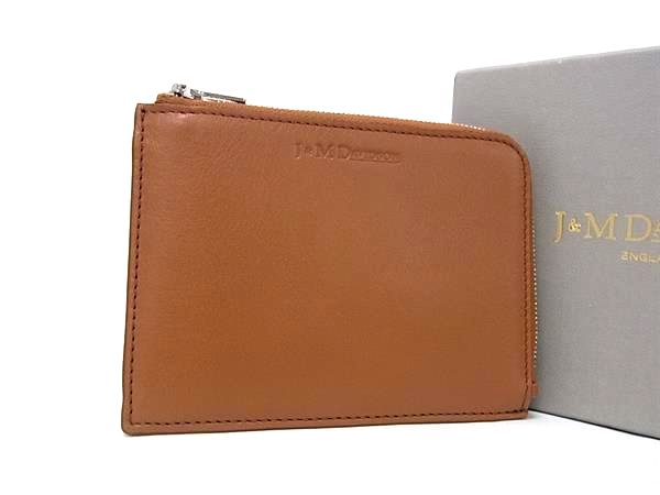 ■新品■未当てはめる■ J＆M DAVIDSON ジェイアンドエムデヴィッドソン なめし革 L字ジッパー 紙入れ ウォレット 紙入れ 赤銅色系 BT5934
