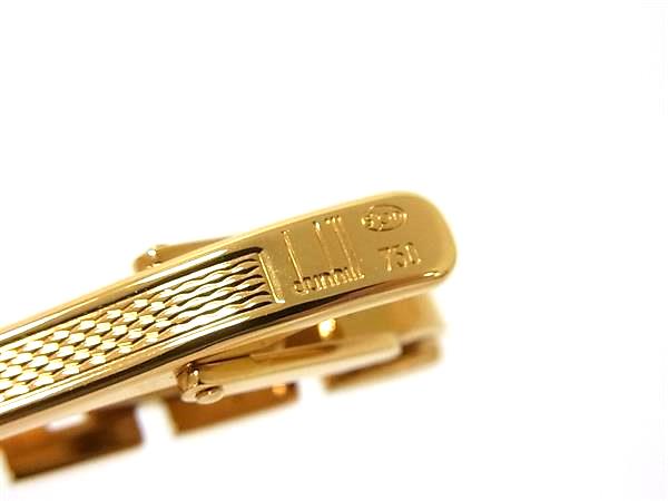 ■美品■ dunhill ダンヒル K18 750 18金 金無垢 総重量約11.27g ネクタイピン タイクリップ 紳士 メンズ ゴールド系 BU0204_2