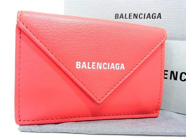 BALENCIAGA レザー 三つ折り財布 レッド BALENCIAGA(バレンシアガ) / 3