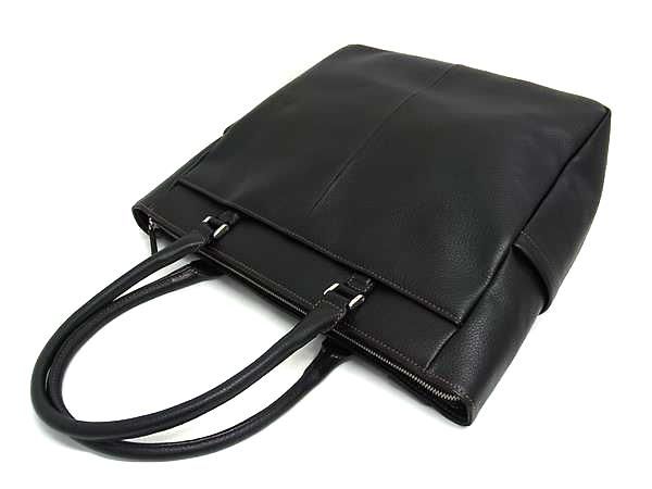 ■極美品■ 良品工房 レザー ショルダーバッグ トートバッグ 肩掛けかばん メンズ ブラック系 DB2014_4