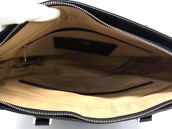 ■極美品■ 良品工房 レザー ショルダーバッグ トートバッグ 肩掛けかばん メンズ ブラック系 DB2014_7