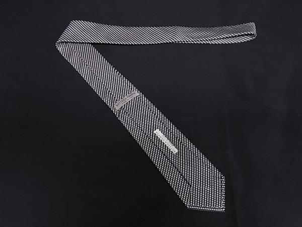 ■新品同様■ BOTTEGA VENETA ボッテガヴェネタ シルク100% ドット柄 水玉模様 ネクタイ ビジネス 紳士 メンズ ブラック系 DB2931_1