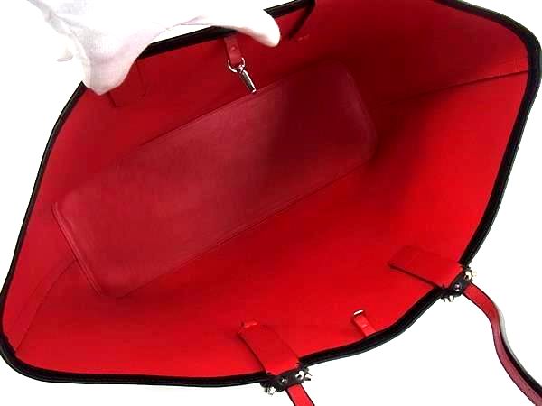 ■美品■ Christian Louboutin ルブタン ルビタグ カバタ スタッズ レザー トートバッグ ショルダー 肩掛けかばん ブラック系 DB2993_6
