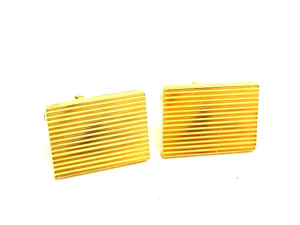 ■美品■ VALENTINE バレンタイン K18GP カフスボタン カフリンクス アクセサリー ビジネス 紳士 メンズ ゴールド系 DL7816