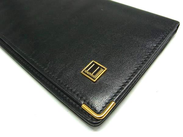 □美品□ dunhill ダンヒル レザー 二つ折り 長財布 ウォレット 札入れ 
