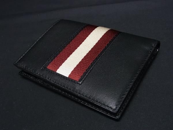 ■新品■未使用■ BALLY バリー レザー 二つ折り 財布 ウォレット 札入れ メンズ ブラック系 FA1159_1