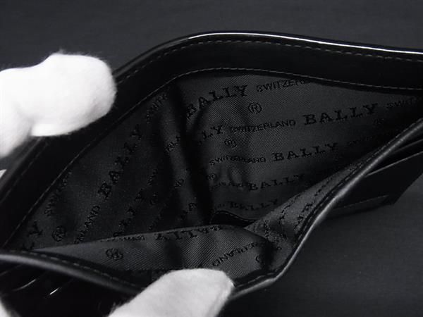 ■新品■未使用■ BALLY バリー レザー 二つ折り 財布 ウォレット 札入れ メンズ ブラック系 FA1159_3