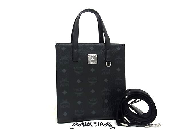 MCM エムシーエム 巾着ショルダーバッグ ヴィセトス柄 ブラック MCM