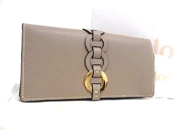 □極美品□ Chloe クロエ ダリル レザー 二つ折り 長財布 ウォレット