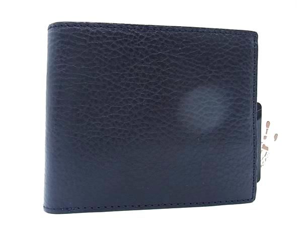 ■新品同様■ PRARE プレリー レザー 二つ折り 財布 ウォレット 札入れ 小銭入れ メンズ ブラック系 FA7836