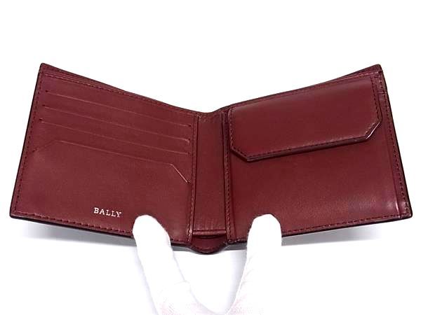 ■新品同様■ BALLY バリー  レッドライン レザー 二つ折り 財布 ウォレット 札入れ 小銭入れ メンズ ブラック系×レッド系 FC0025 □新品同様□ BALLY バリー レッドライン レザー 二つ折り 財布