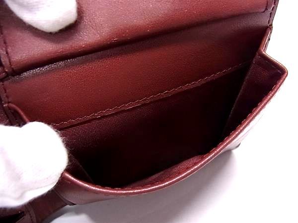 □新品同様□ BALLY バリー レッドライン レザー 二つ折り 財布
