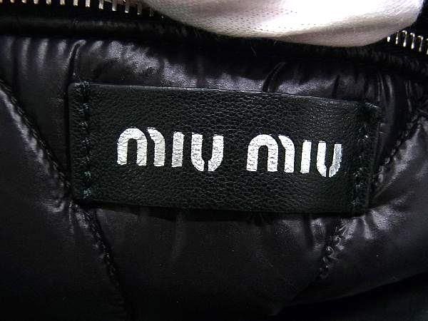 ■新品同様■ miumiu ミュウミュウ ナイロン ハンドバッグ トートバッグ レディース ブラック系 FC0180_8