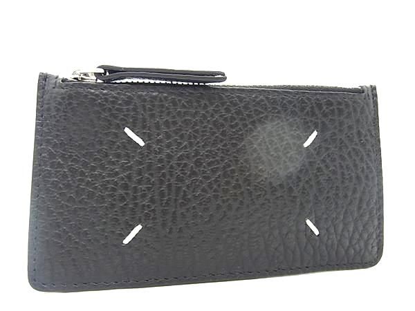 ■新品■未使用■ Maison Margiela メゾン マルジェラ レザー フラグメントケース ケース パース ブラック系 FC2636