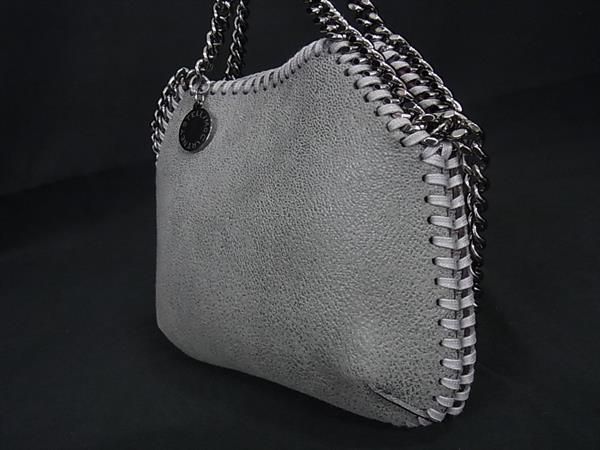 ■新品同様■ STELLA McCARTNEY ステラ マッカートニー ファラベラ エコレザー 2WAY ハンドバッグ ショルダー グレー系 FD4901_2